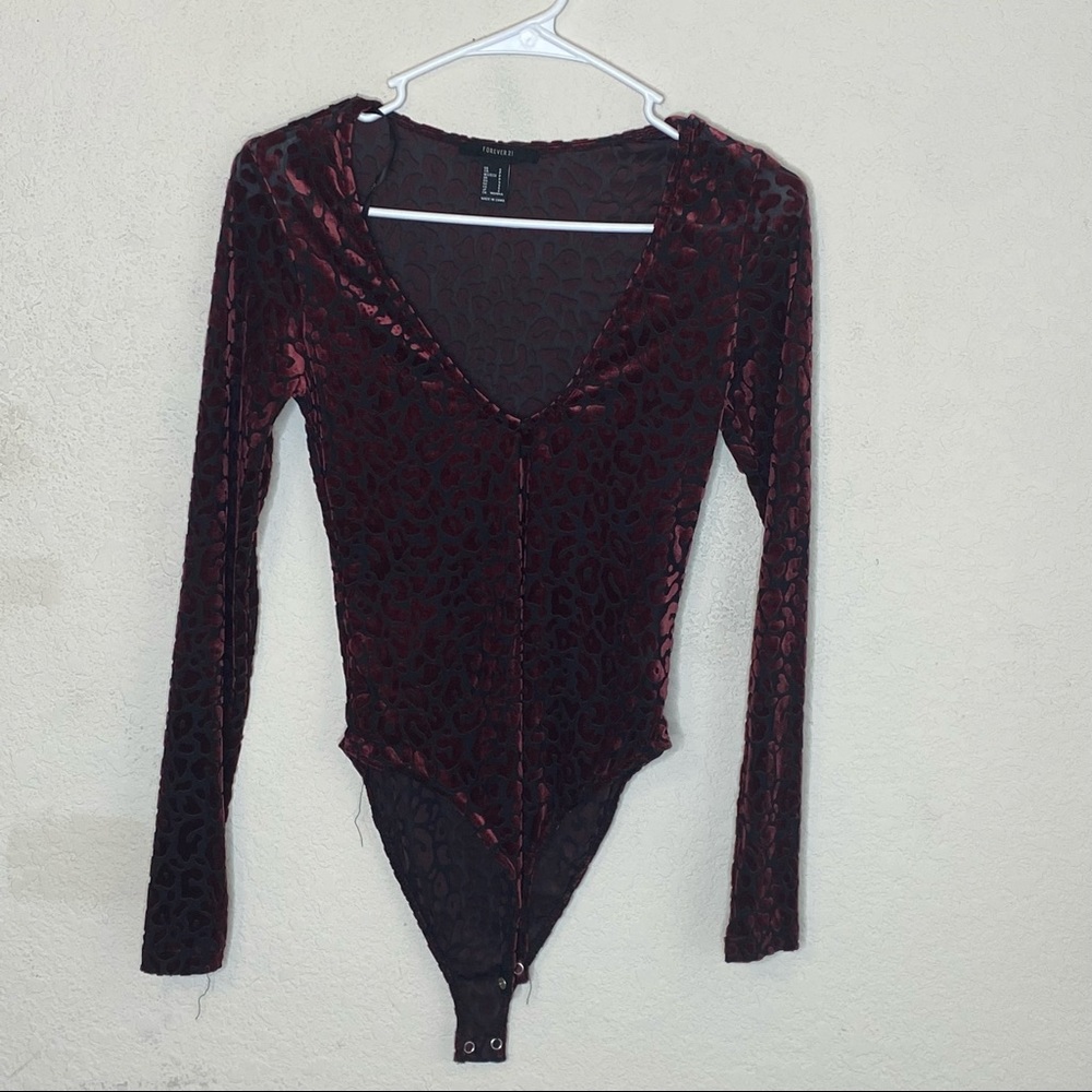 Forever 21 Velvet Bodysuit.